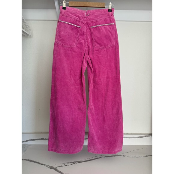 BDG Urban Outfitters Pink Jeans Fringe Rhinestones Diamonds‎ Size 27 Wide-Leg - Picture 5 of 11